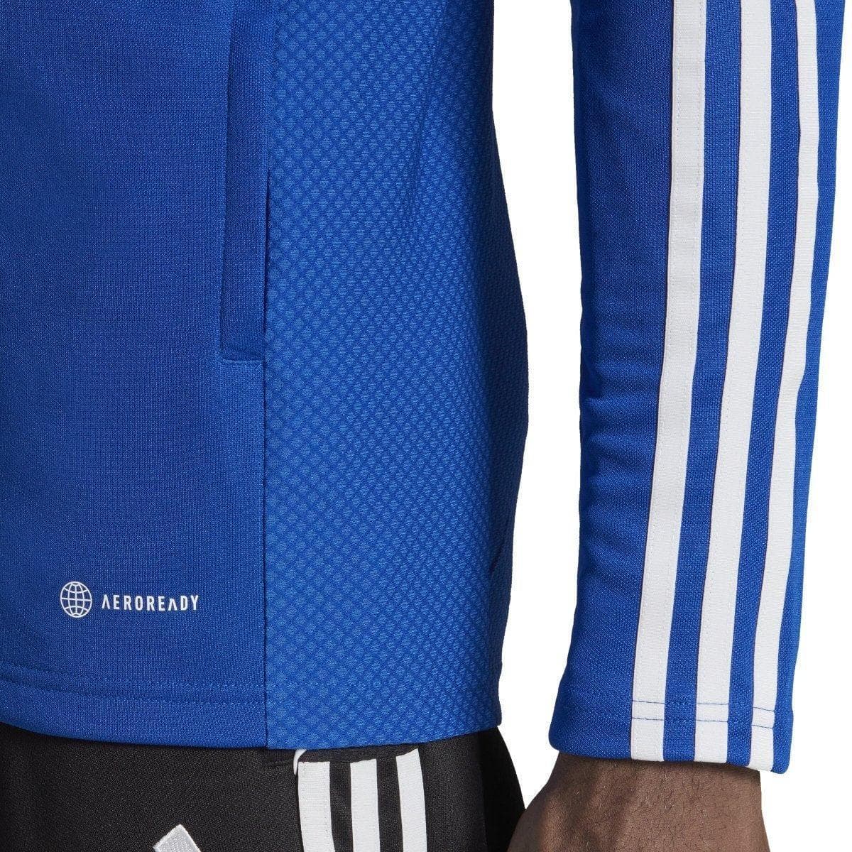 Adidas Men's Tiro Aeroready Full-Zip Training Jacket Royal Blue XX-Large Tall - Thumbnail 5