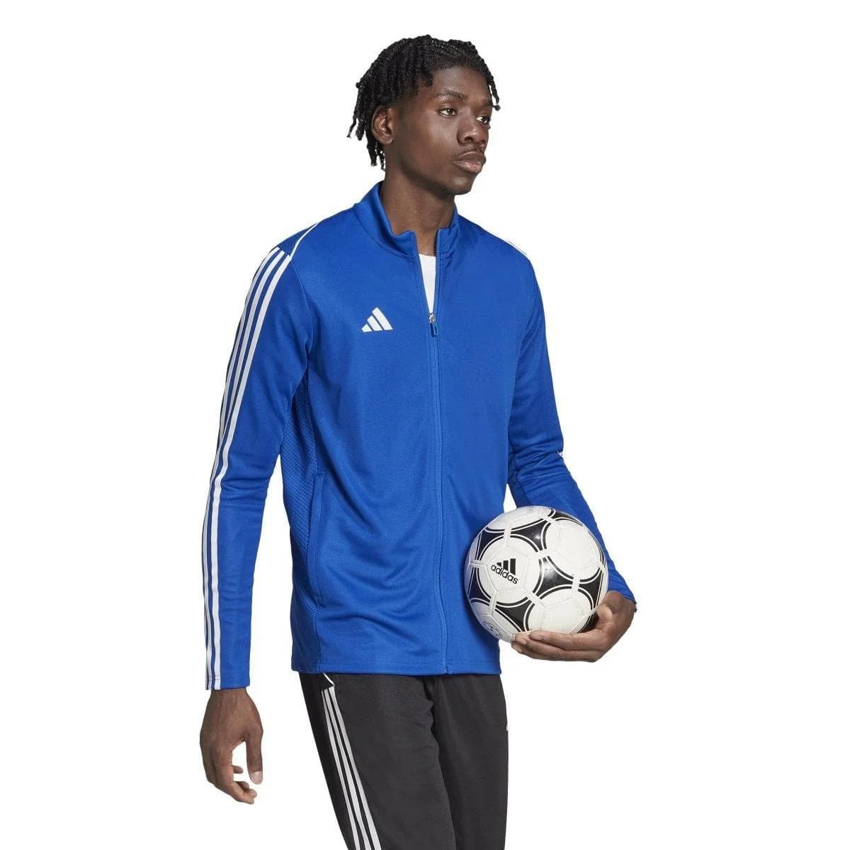 Adidas Men's Tiro Aeroready Full-Zip Training Jacket Royal Blue XX-Large Tall - Thumbnail 2