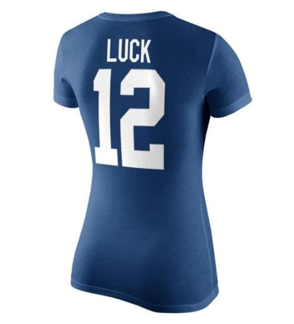 Nike Women's Indianapolis Colts Andrew Luck Jersey Cotton T-shirt Blue Medium - Thumbnail 3