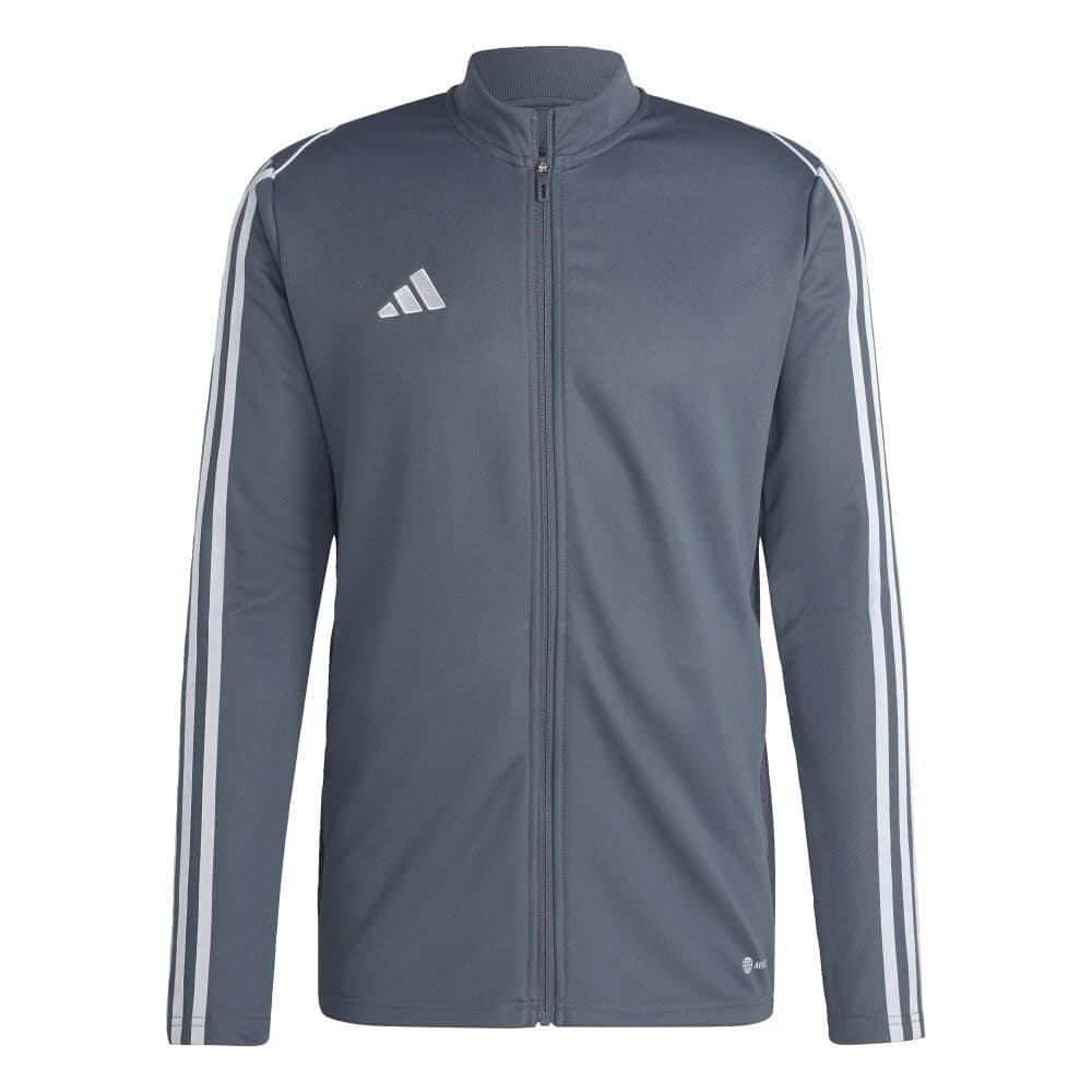 Adidas Men's Tiro Aeroready Full-Zip Training Jacket Gray XX-Large Tall - Thumbnail 7