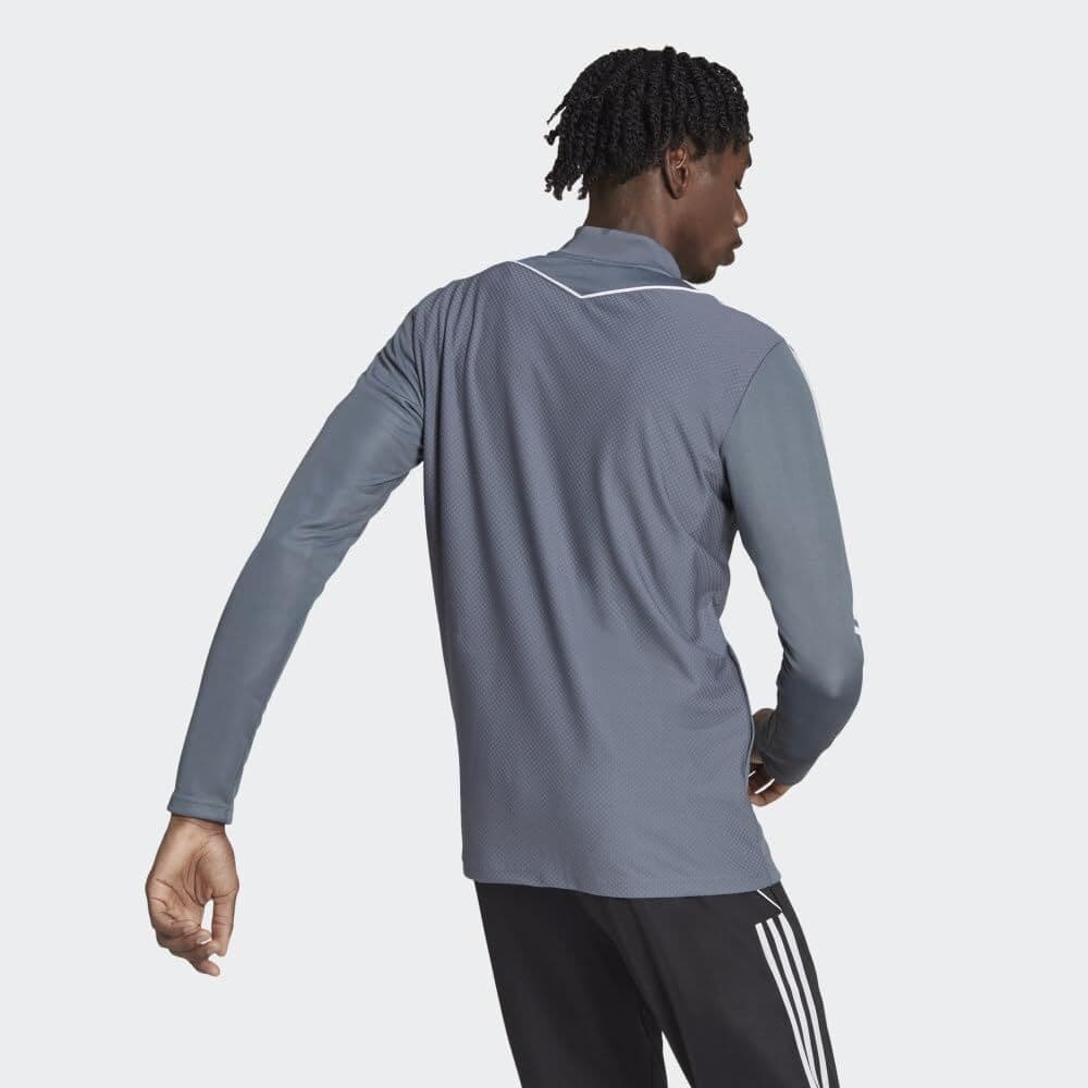 Adidas Men's Tiro Aeroready Full-Zip Training Jacket Gray XX-Large Tall - Thumbnail 3