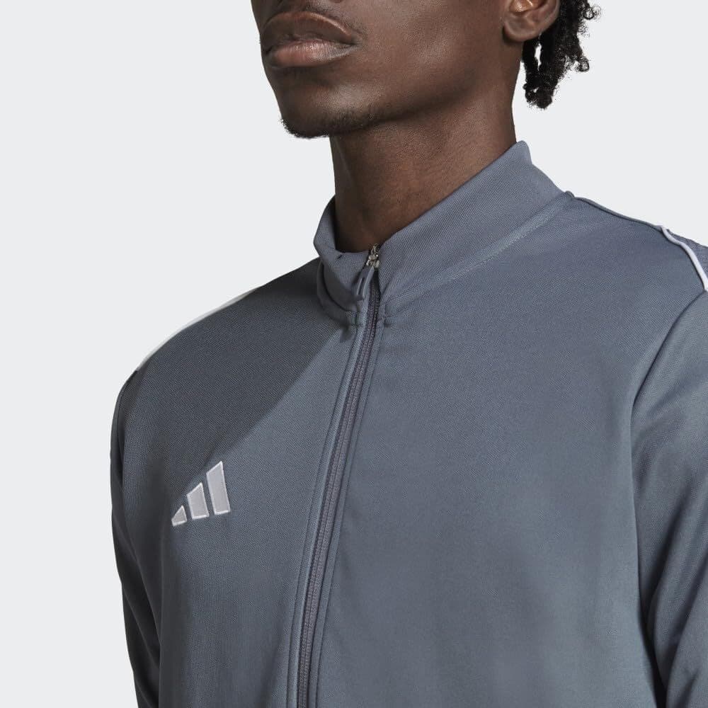 Adidas Men's Tiro Aeroready Full-Zip Training Jacket Gray XX-Large Tall - Thumbnail 5