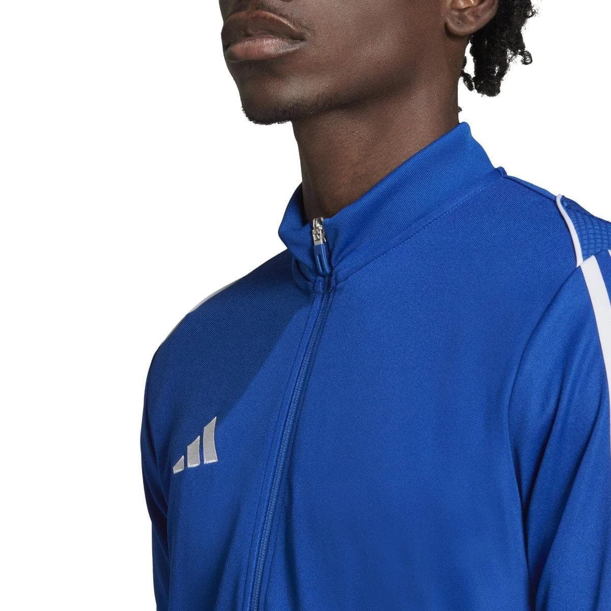Adidas Men's Tiro Aeroready Full-Zip Training Jacket Royal Blue XX-Large Tall - Thumbnail 4