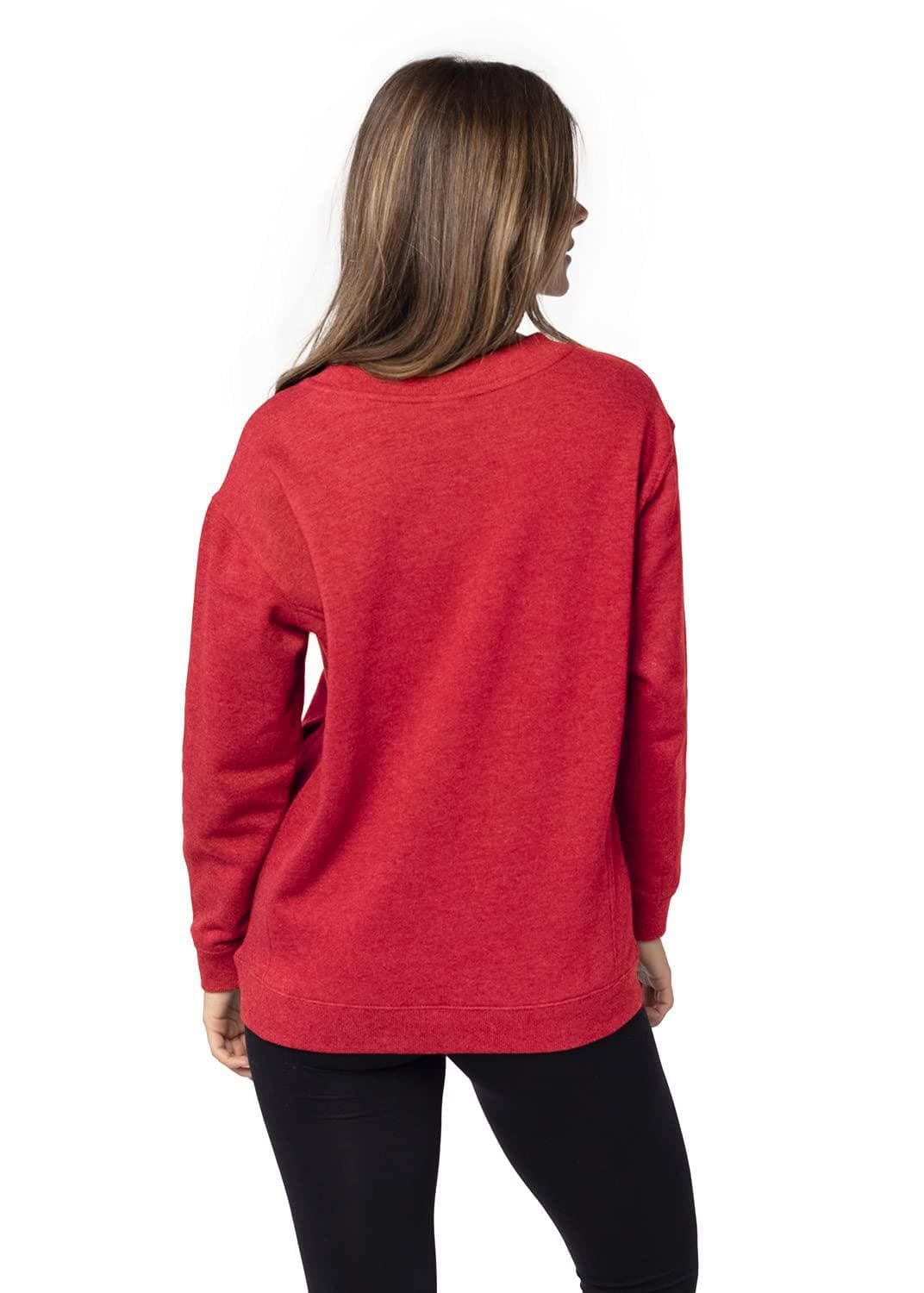 UG Apparel Women's Alabama Crimson Tide Ivy League V-Neck Sweatshirt Small Red - Thumbnail 4