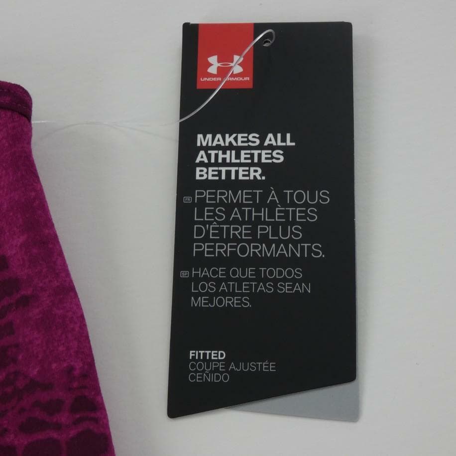 Under Armour Women's Tie Dye Fitted Tech Tank XS Royal Magenta - Thumbnail 4