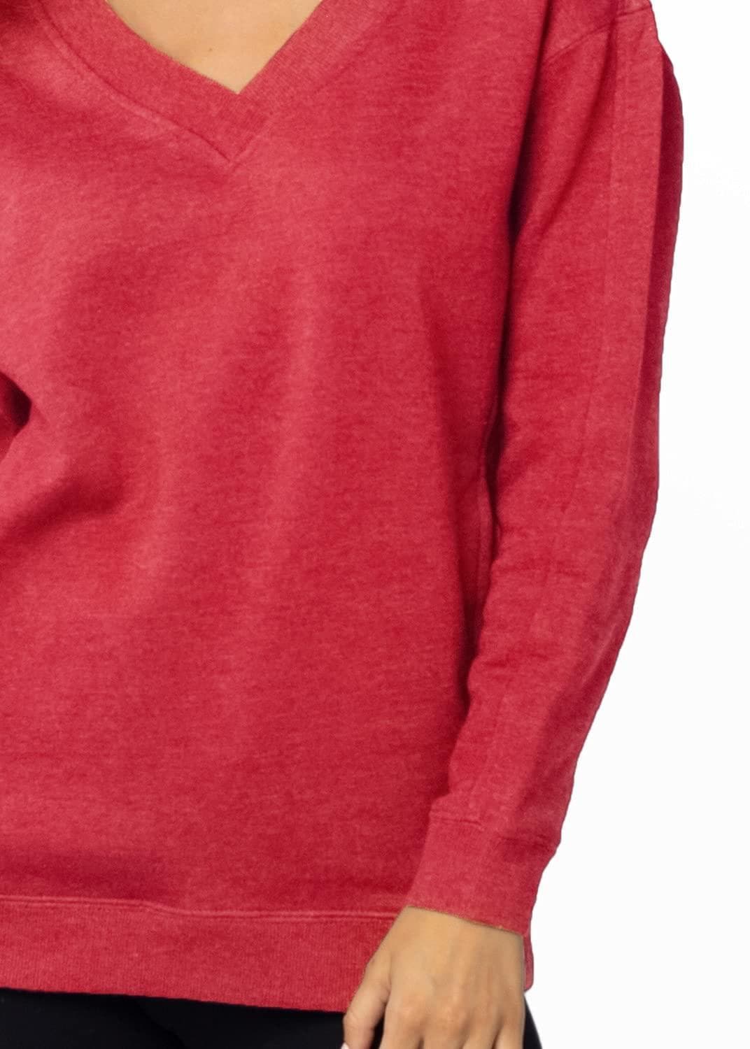 UG Apparel Women's Alabama Crimson Tide Ivy League V-Neck Sweatshirt Small Red - Thumbnail 5