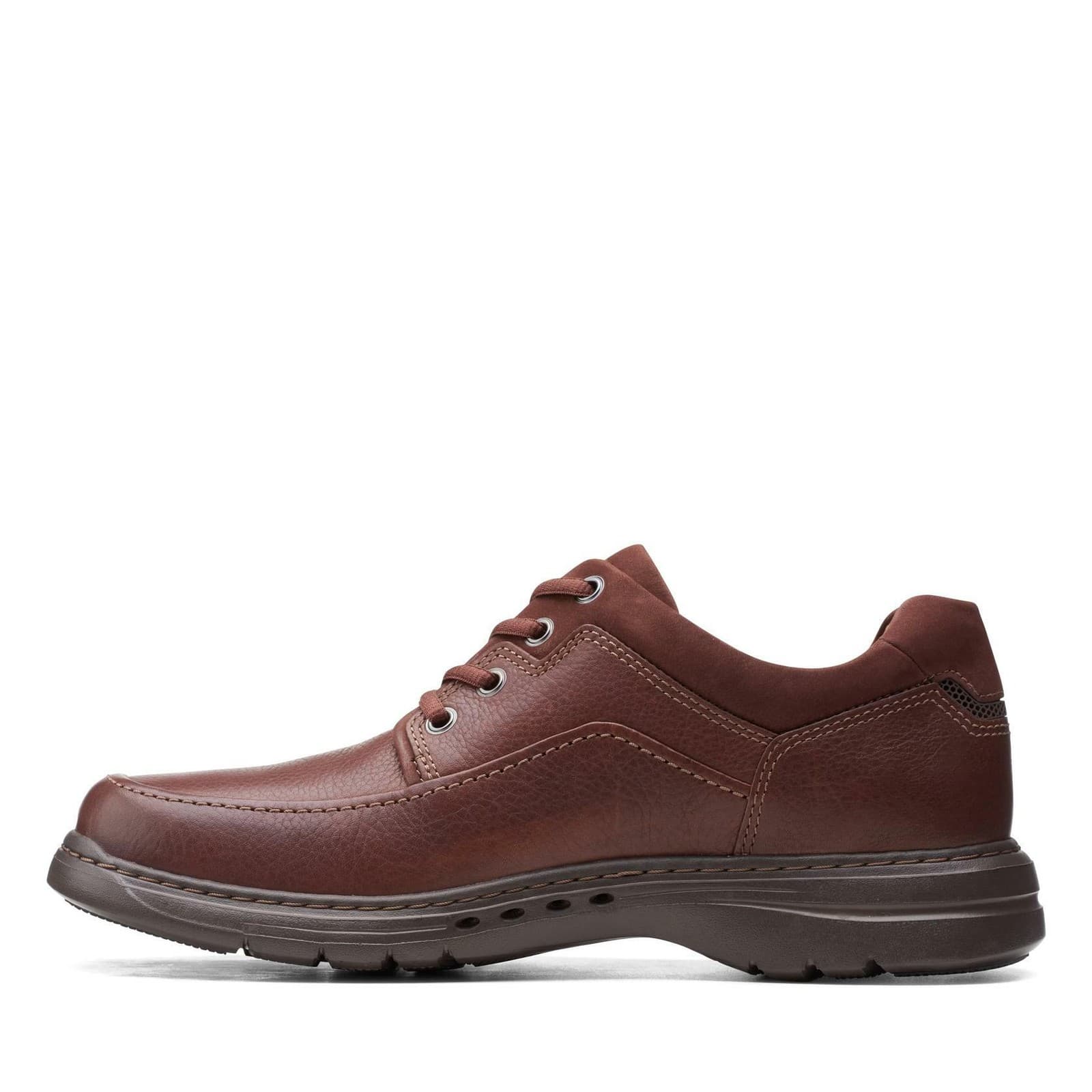 Clarks Men's Un Brawley Lace Oxford Shoes, Mahogany Brown Leather, 12 $170 Value - Thumbnail 6