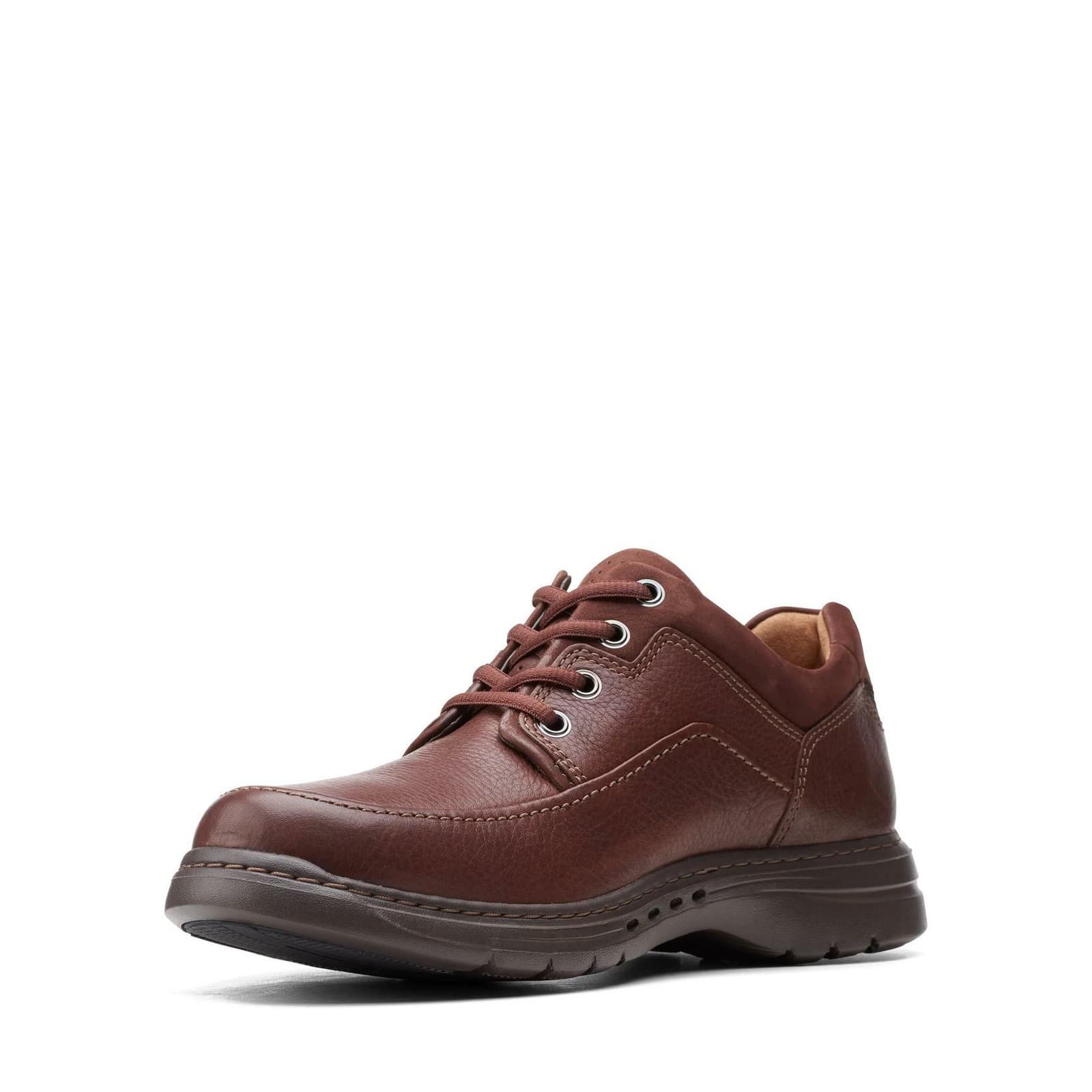 Clarks Men's Un Brawley Lace Oxford Shoes, Mahogany Brown Leather, 12 $170 Value