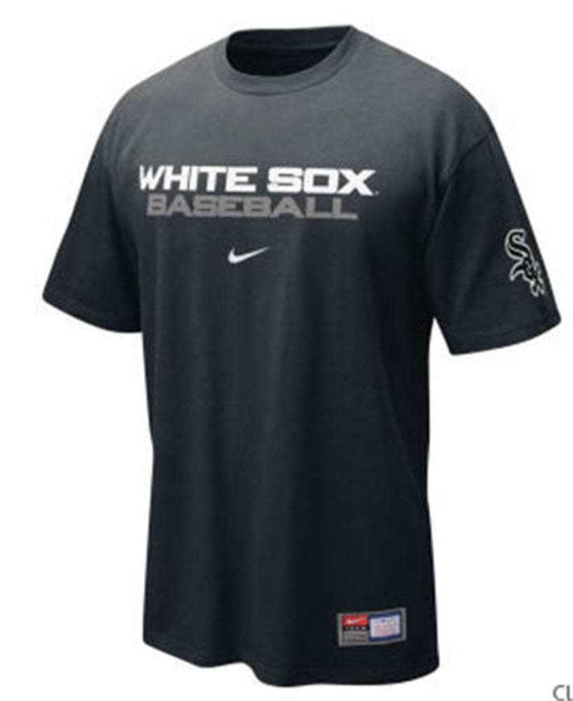 Nike Men's Chicago White Sox Practice Team Issue T-Shirt Black Medium - Thumbnail 3