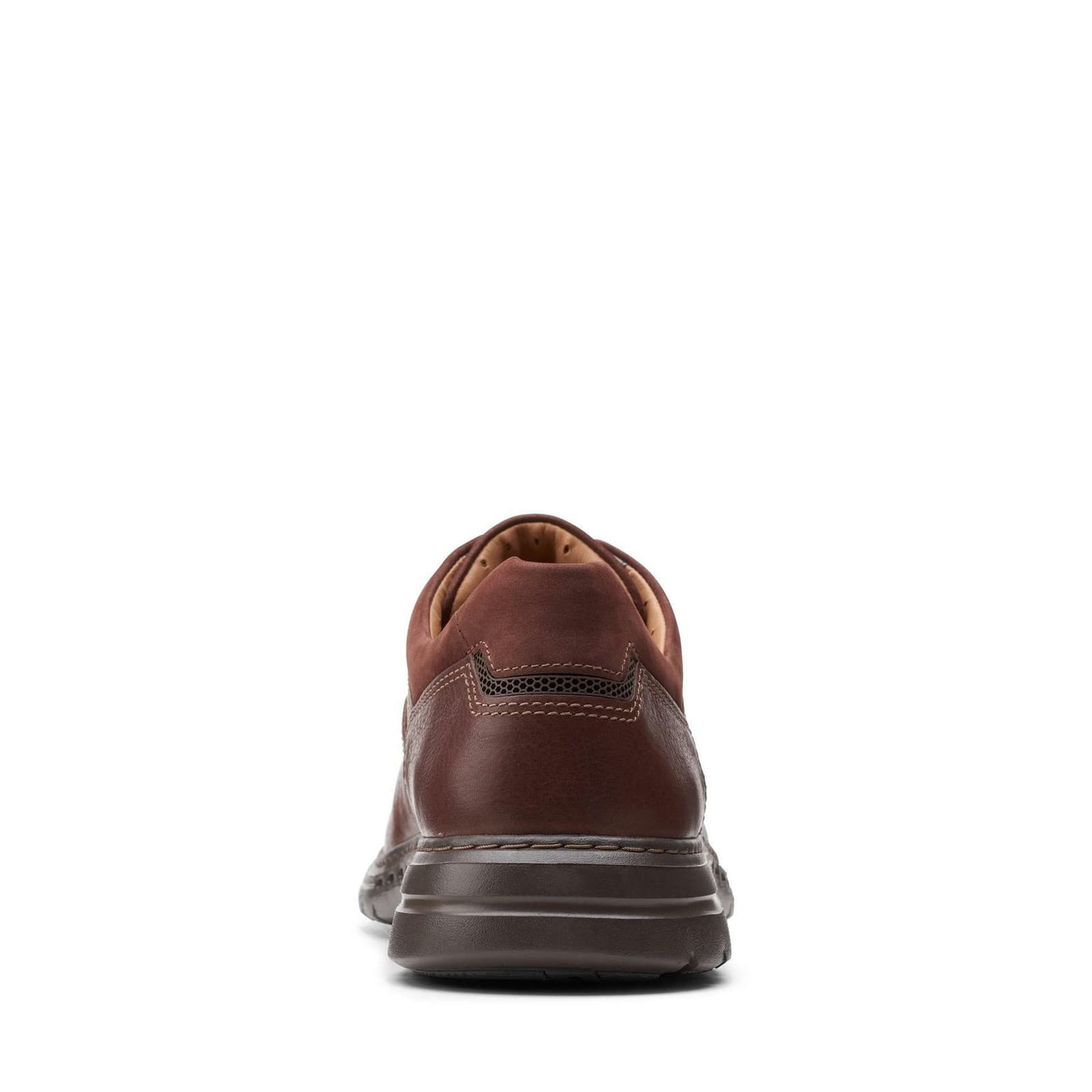 Clarks Men's Un Brawley Lace Oxford Shoes, Mahogany Brown Leather, 12 $170 Value - Thumbnail 4