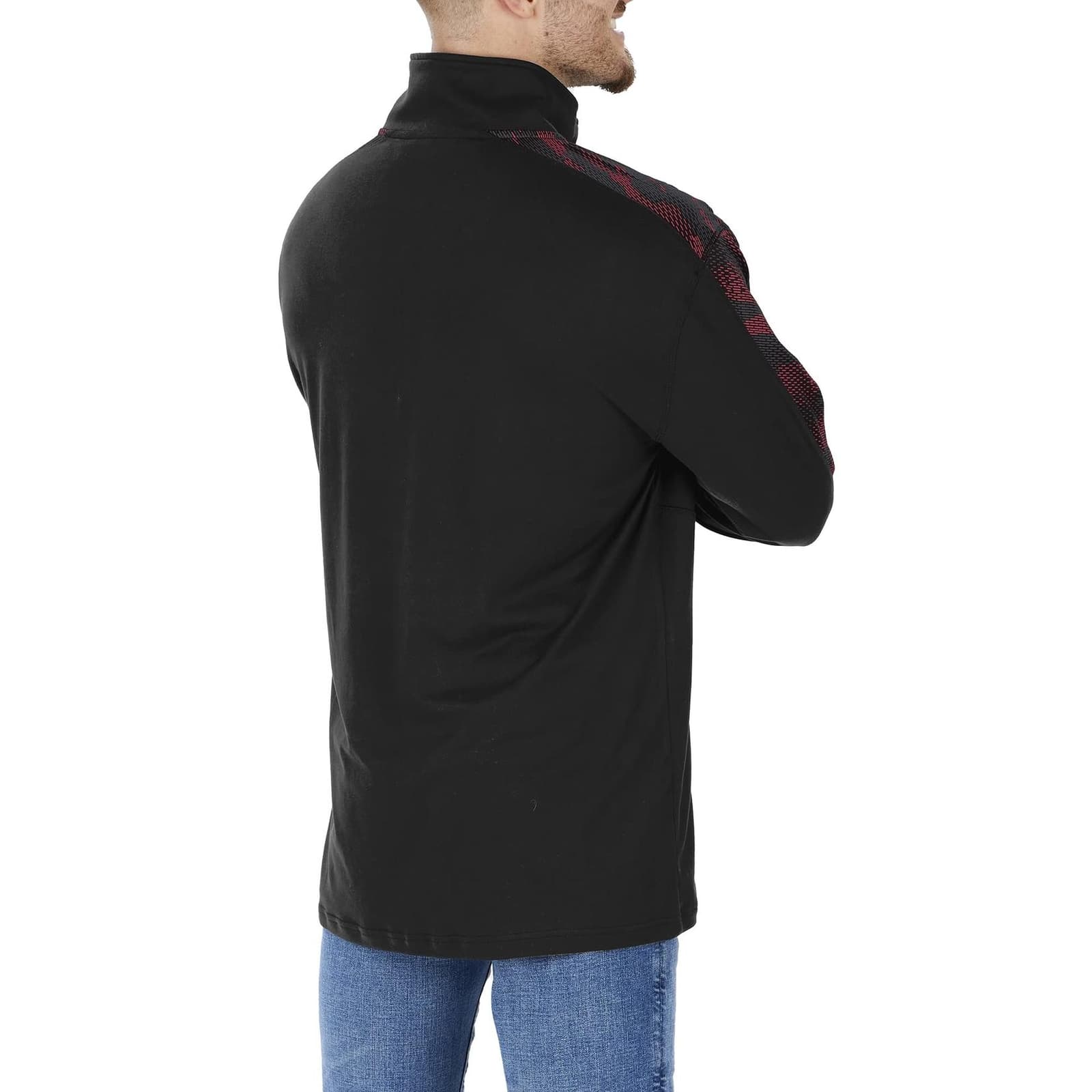 Zubaz Men's Atlanta Falcons Elevated Camo Lightweight Hoodie Black Medium - Thumbnail 3