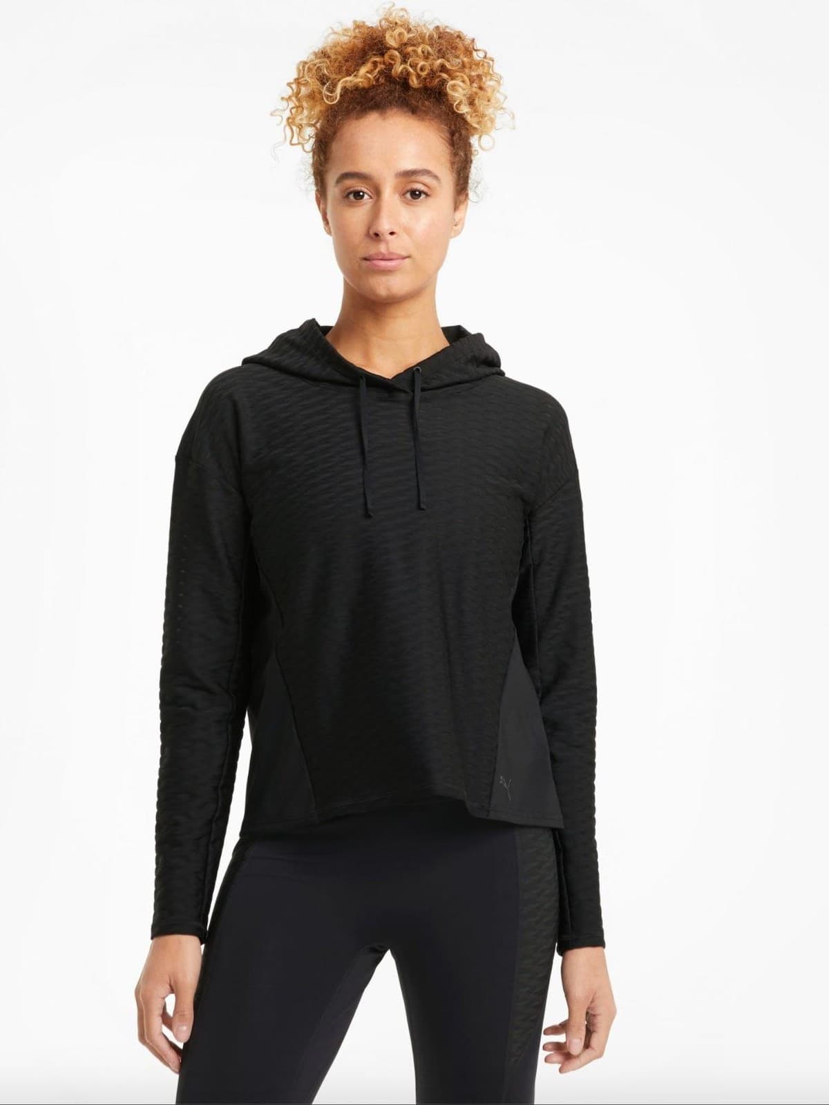 PUMA Women's Train Flawless Pullover Hoodie Black Small $76 Value - Thumbnail 2