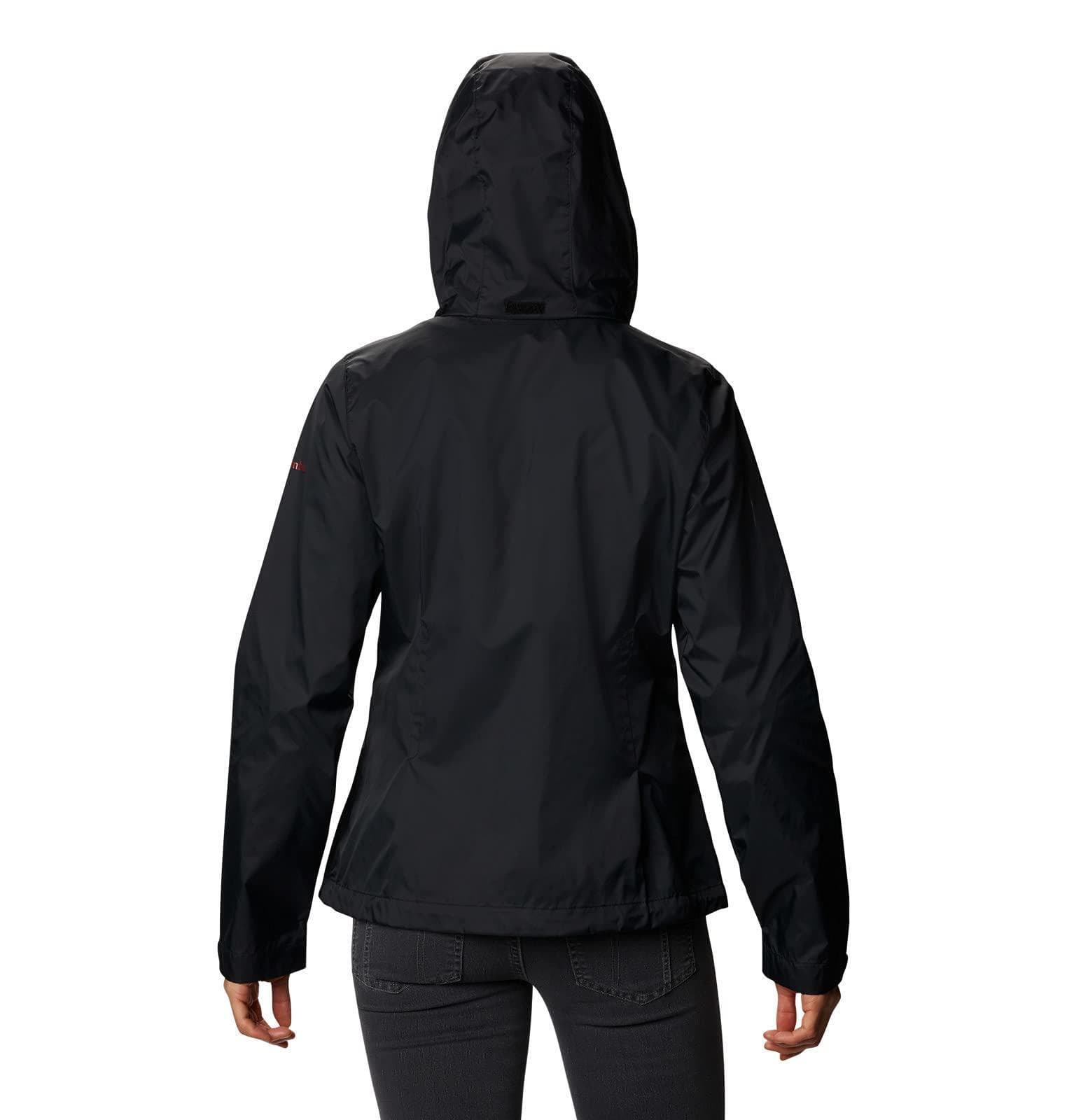 Columbia Women's Arkansas Razorbacks Waterproof Hooded Jacket Large Black - Thumbnail 4