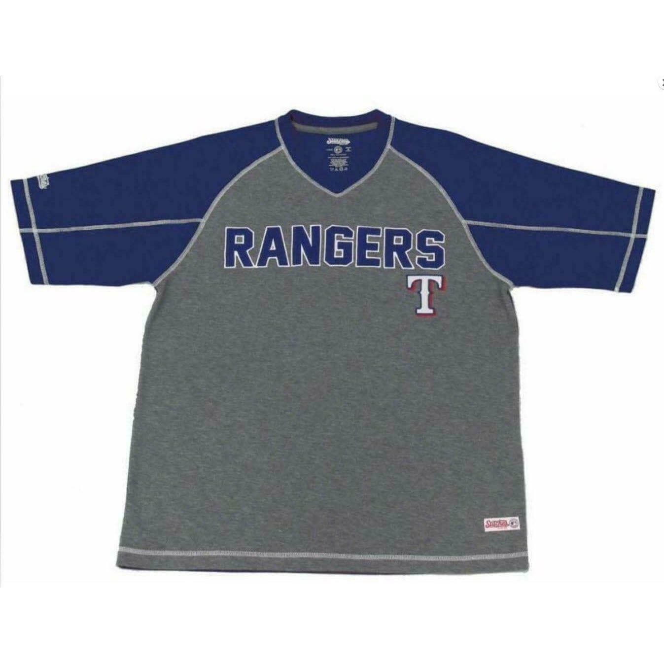 Stitches Men's Texas Rangers Performance Raglan T-shirt Blue Gray Medium - Thumbnail 3