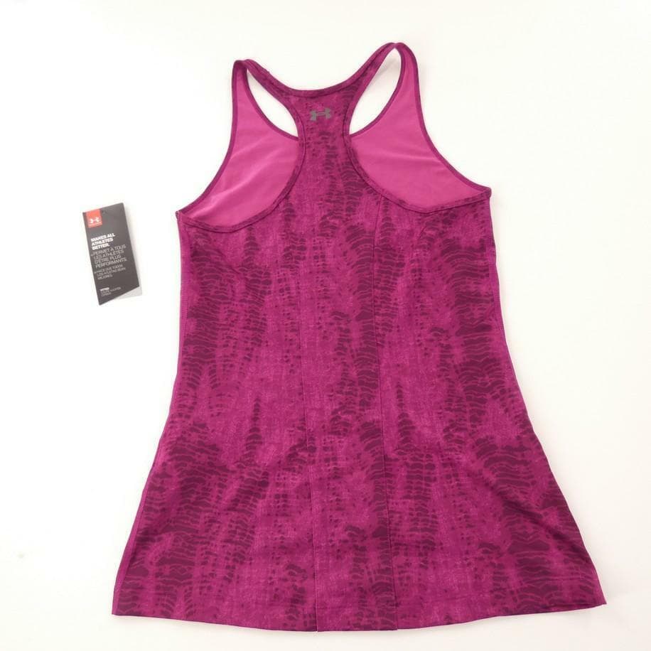 Under Armour Women's Tie Dye Fitted Tech Tank XS Royal Magenta - Thumbnail 2