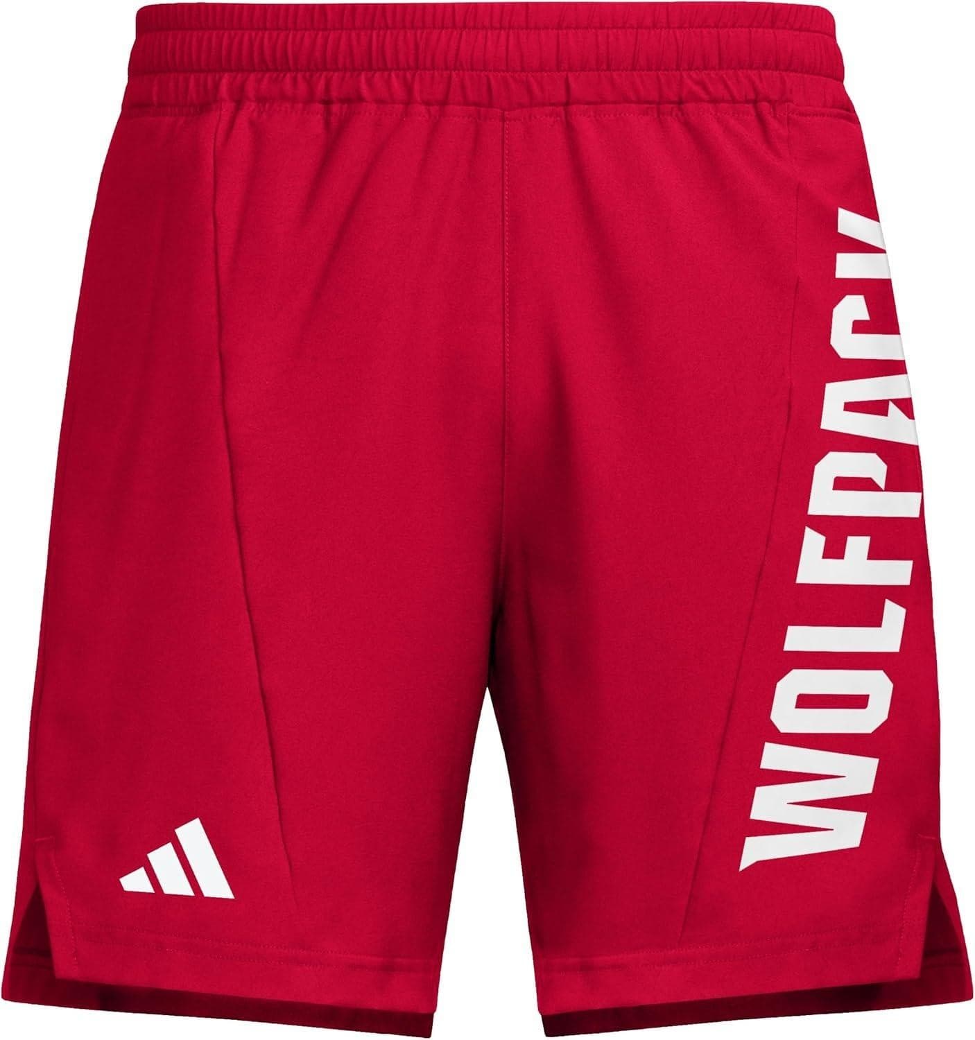 adidas Men's North Carolina State Wolfpack Aeroready Team Shorts Red 3XL - Thumbnail 4