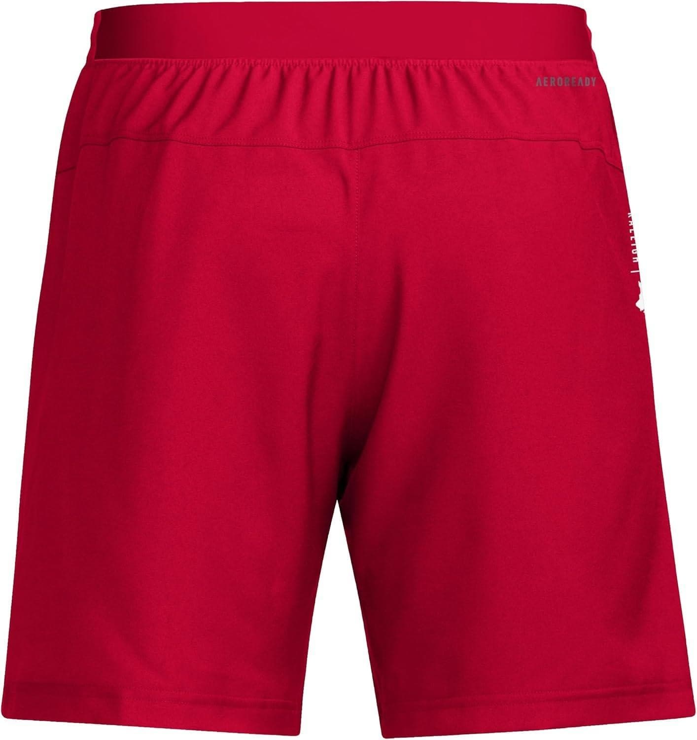 adidas Men's North Carolina State Wolfpack Aeroready Team Shorts Red 3XL - Thumbnail 5