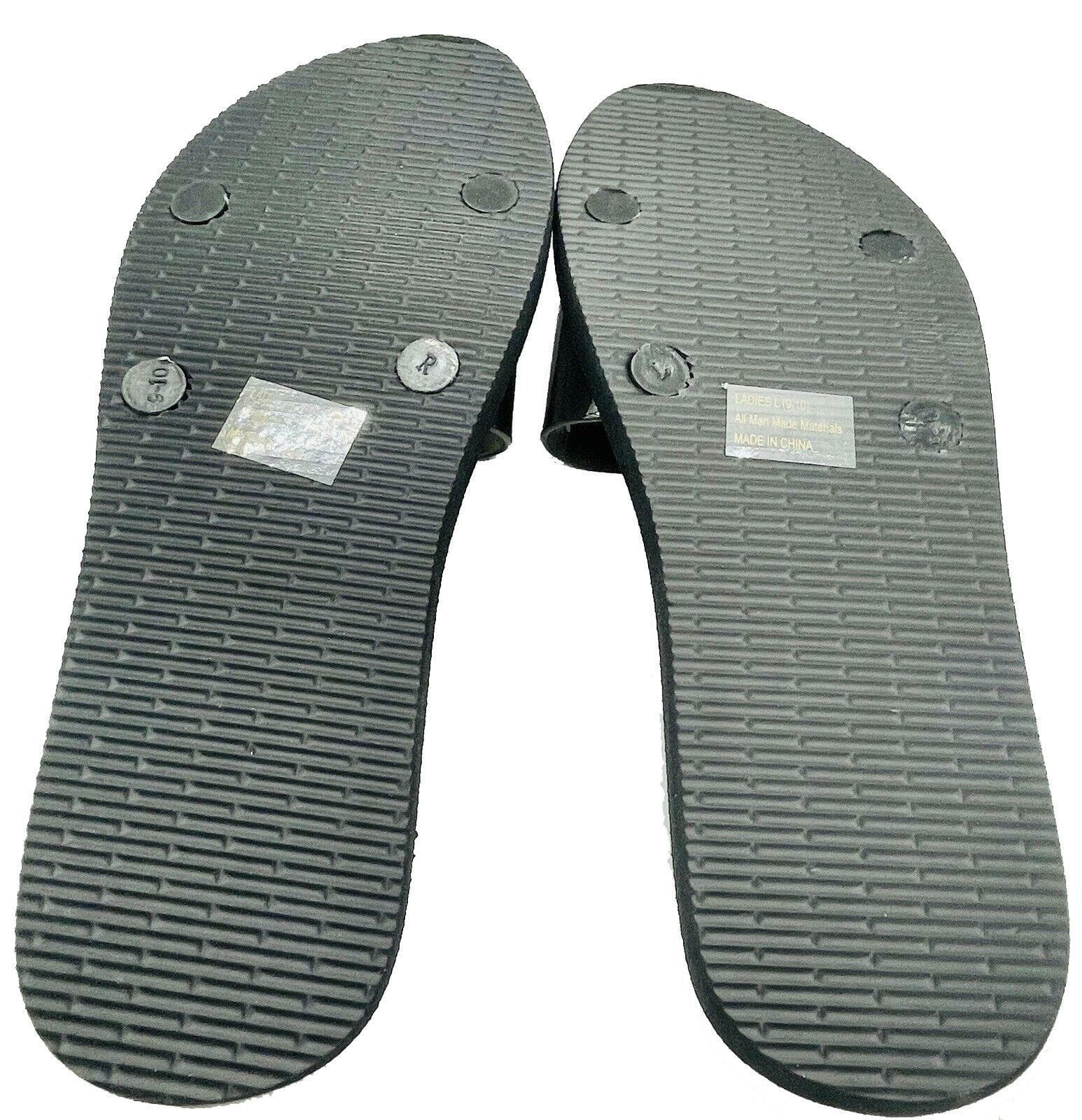 West Loop Women's Jelly Slides Foam Sandals Black Small Medium - Thumbnail 8