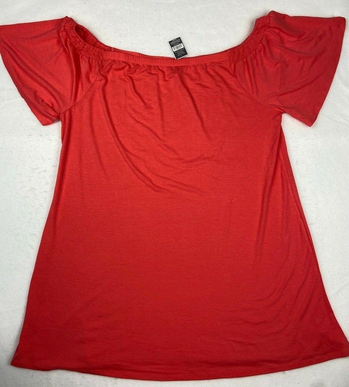 West Loop Women's Off The Shoulder A Line Dress Coral XL Medium - Thumbnail 10