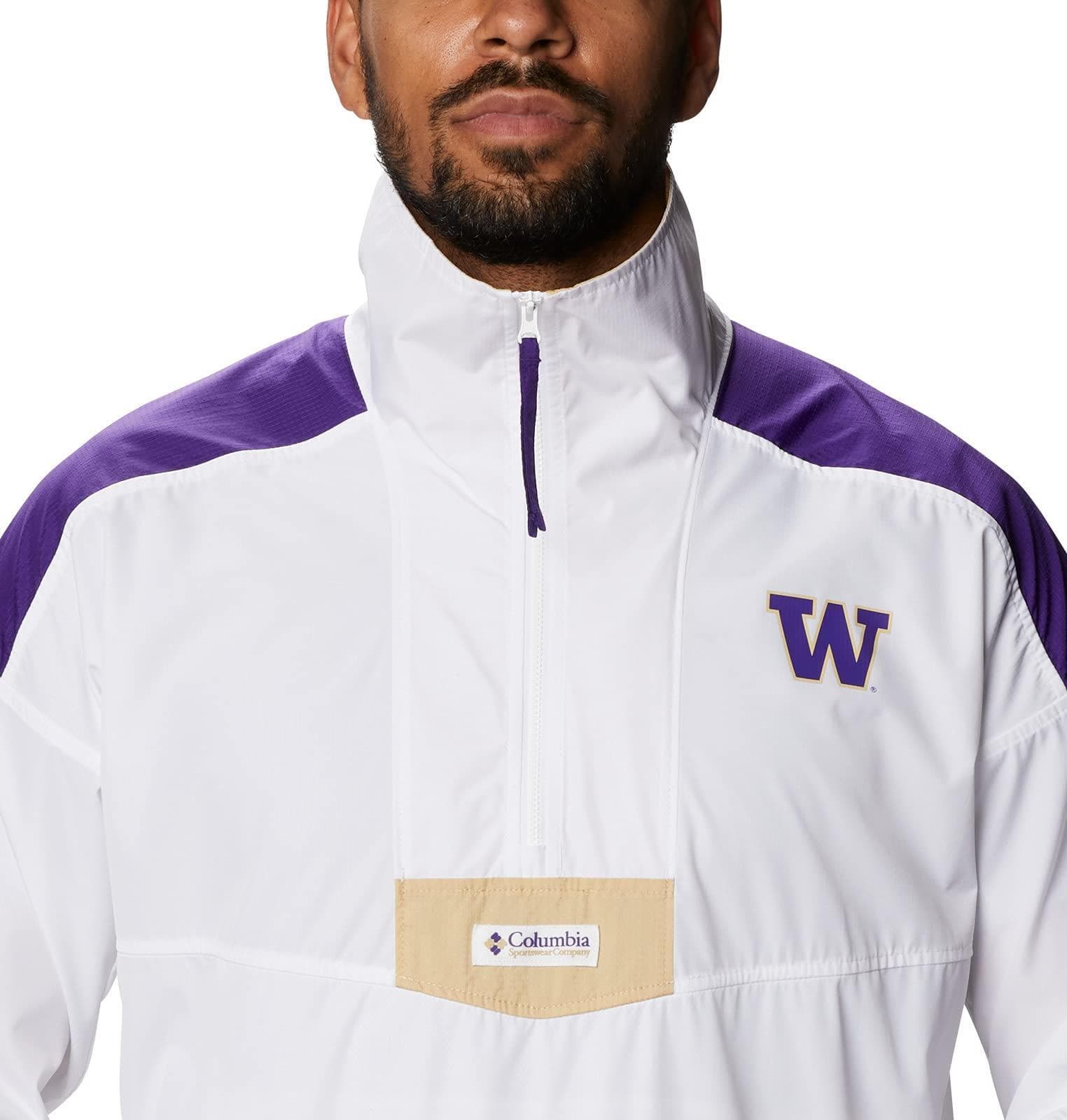 Columbia Men's Washington Huskies Quarter Zip Pullover Anorak Jacket X-Large - Thumbnail 4