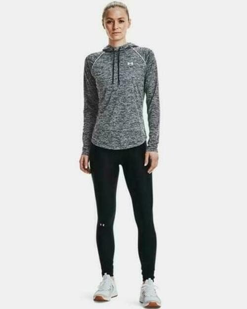Under Armour Women's UA Velocity Wordmark Hoodie Space Dye Black Large - Thumbnail 4