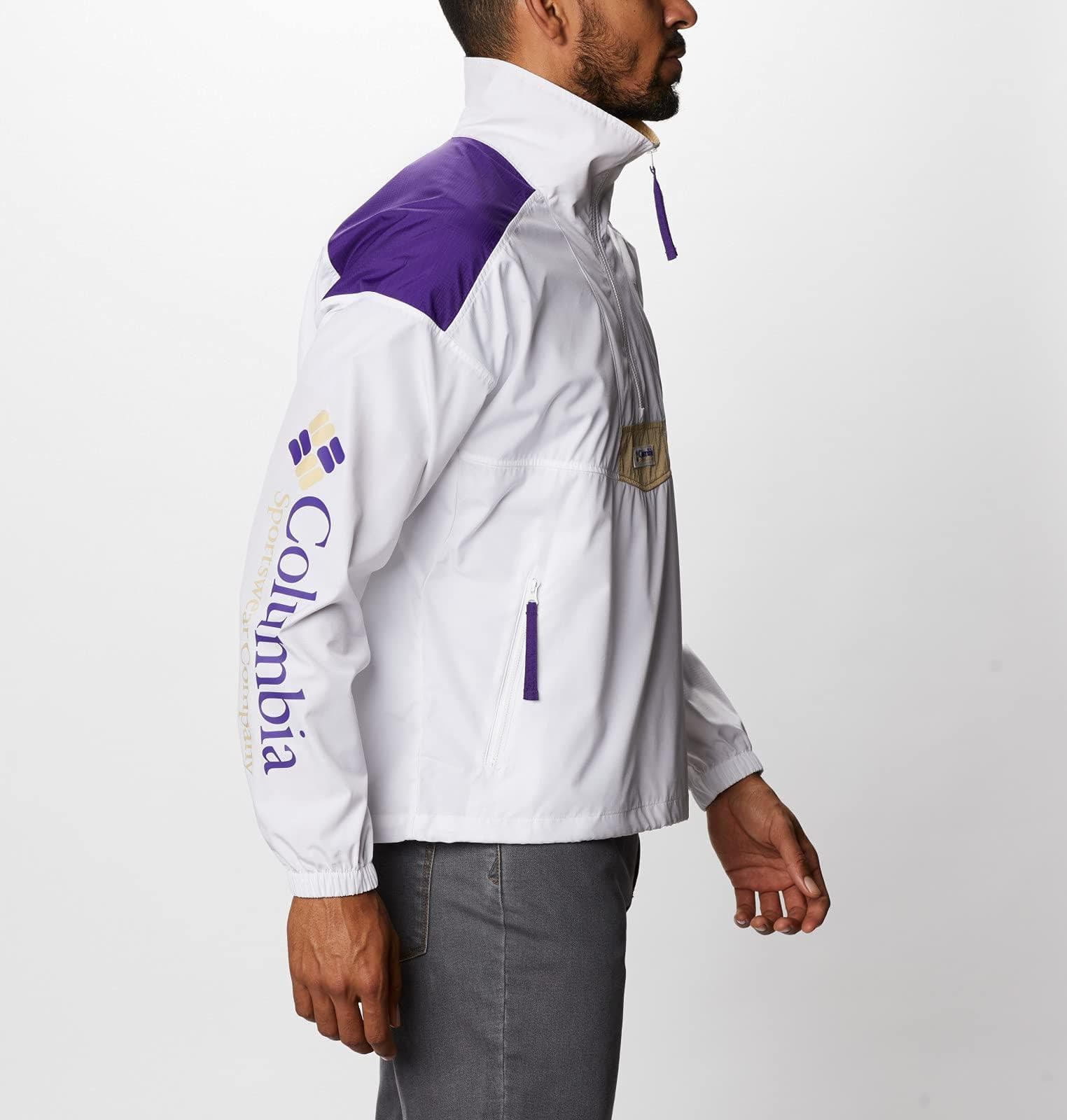 Columbia Men's Washington Huskies Quarter Zip Pullover Anorak Jacket X-Large - Thumbnail 2