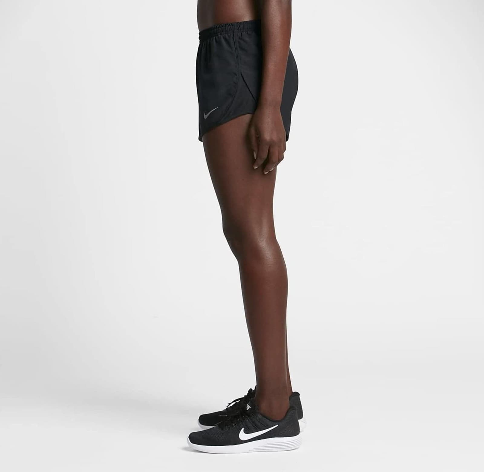 Nike Women's Dri-Fit Embossed Print Mod Tempo Shorts Small Medium Black - Thumbnail 4