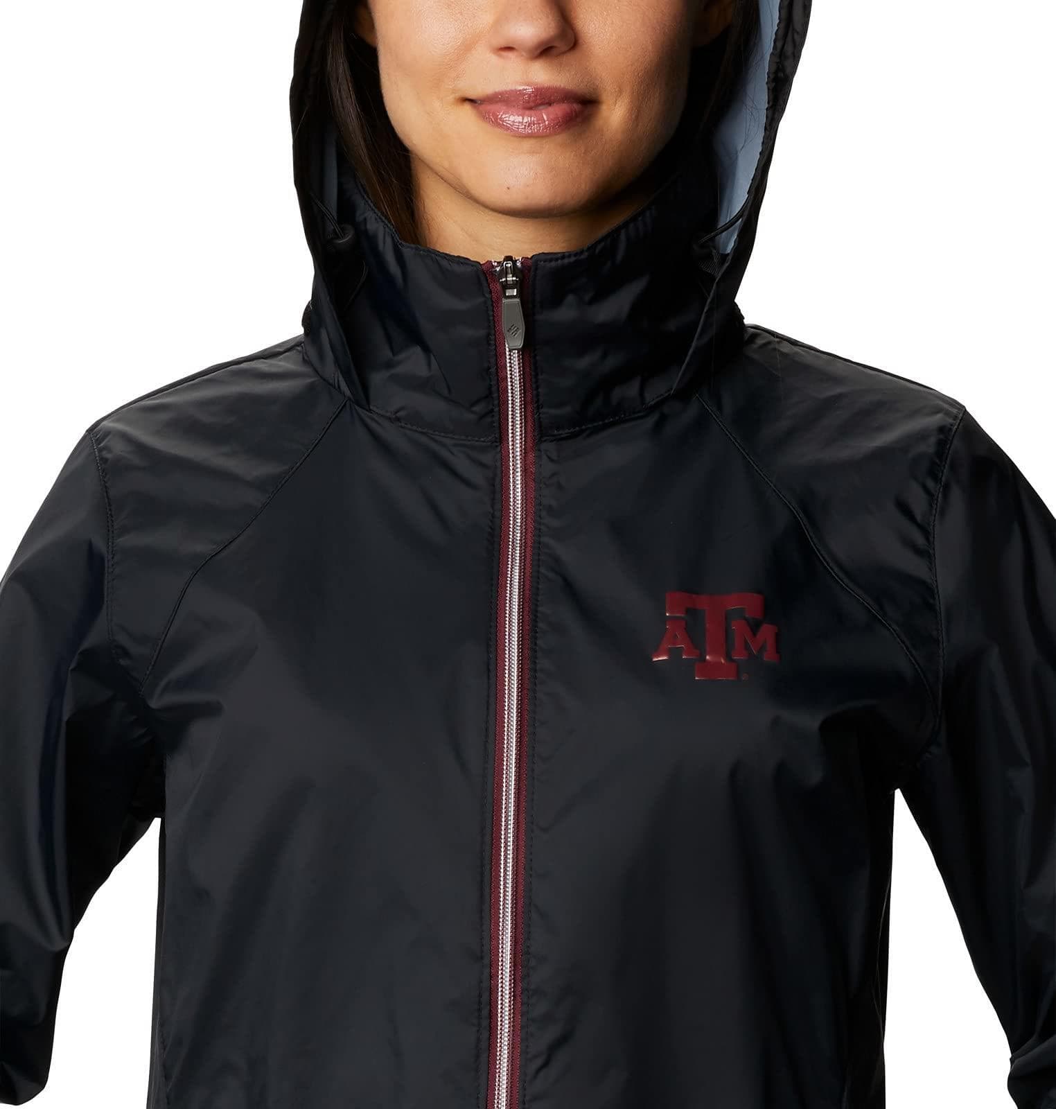 Columbia Women's Texas A&M Aggies Waterproof Hooded Jacket Black X-Large - Thumbnail 6
