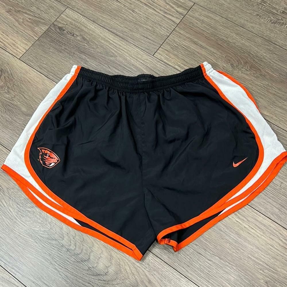 Nike Women's Oregon State Beavers Dri-Fit Tempo Shorts Black Large - Thumbnail 2