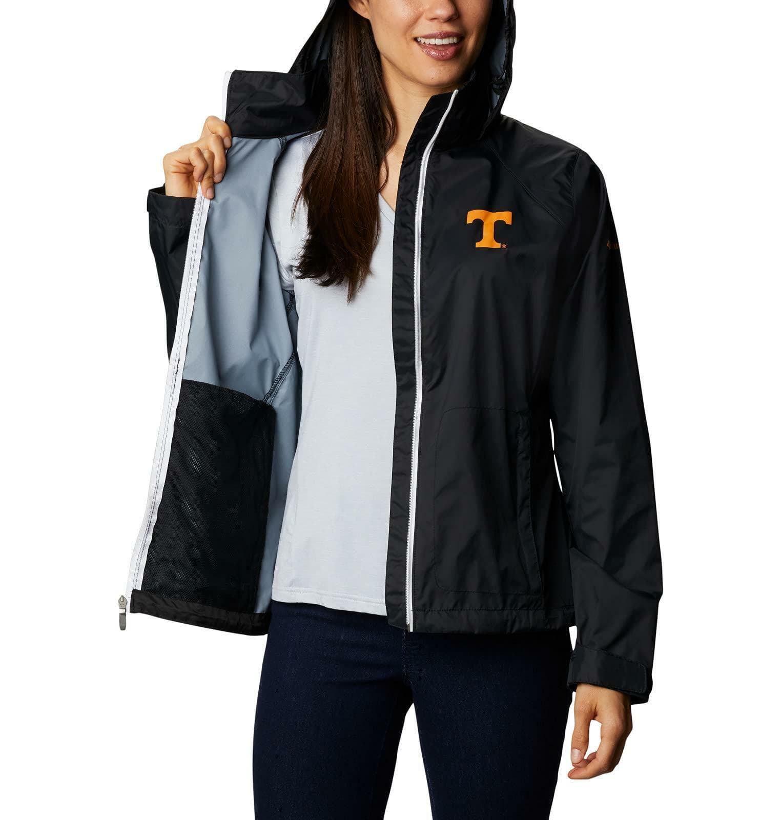 Columbia Women's Tennessee Volunteers Waterproof Hooded Jacket Black X-Large - Thumbnail 3