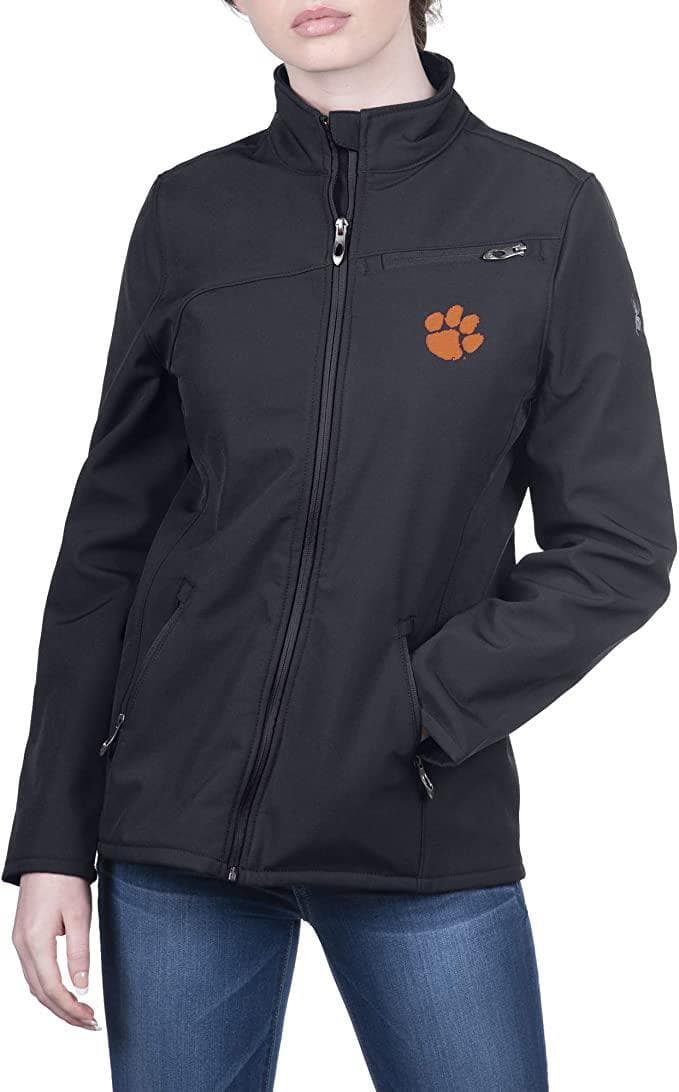 Spyder Women's Clemson Tigers Gameday Transport Softshell Jacket Black Medium - Thumbnail 6