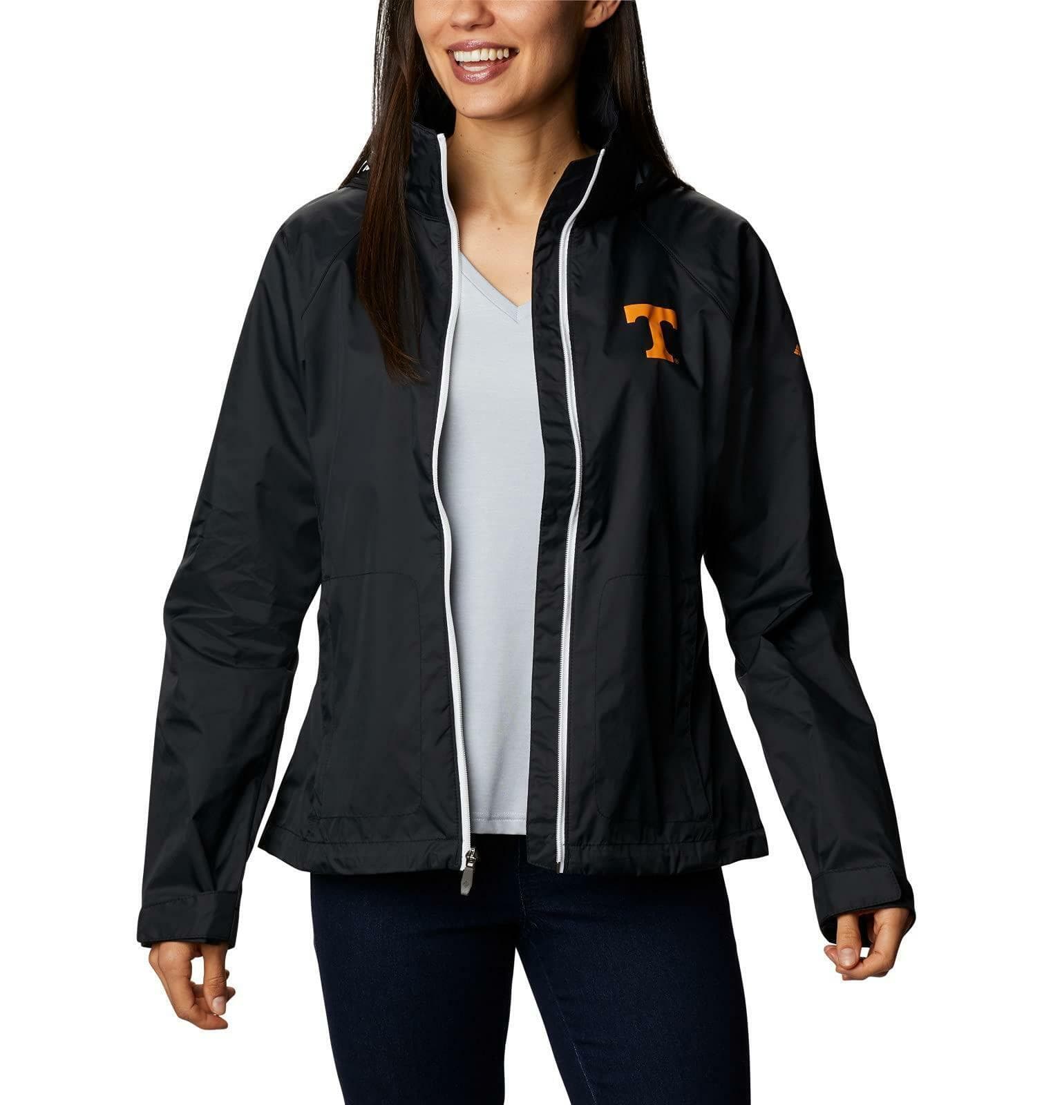 Columbia Women's Tennessee Volunteers Waterproof Hooded Jacket Black X-Large - Thumbnail 8