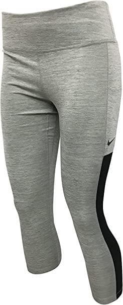 Nike Womens Mid-Rise Dri-Fit Performance Training Leggings Small Gray - Thumbnail 3