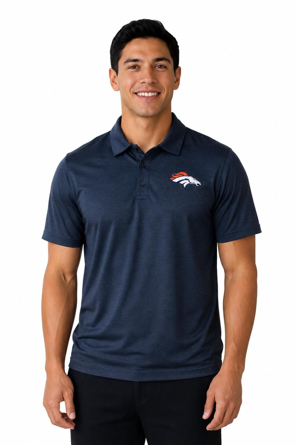 Majestic Men's Denver Broncos Performance Polyester Positive Production Polo 2XL - Thumbnail 7