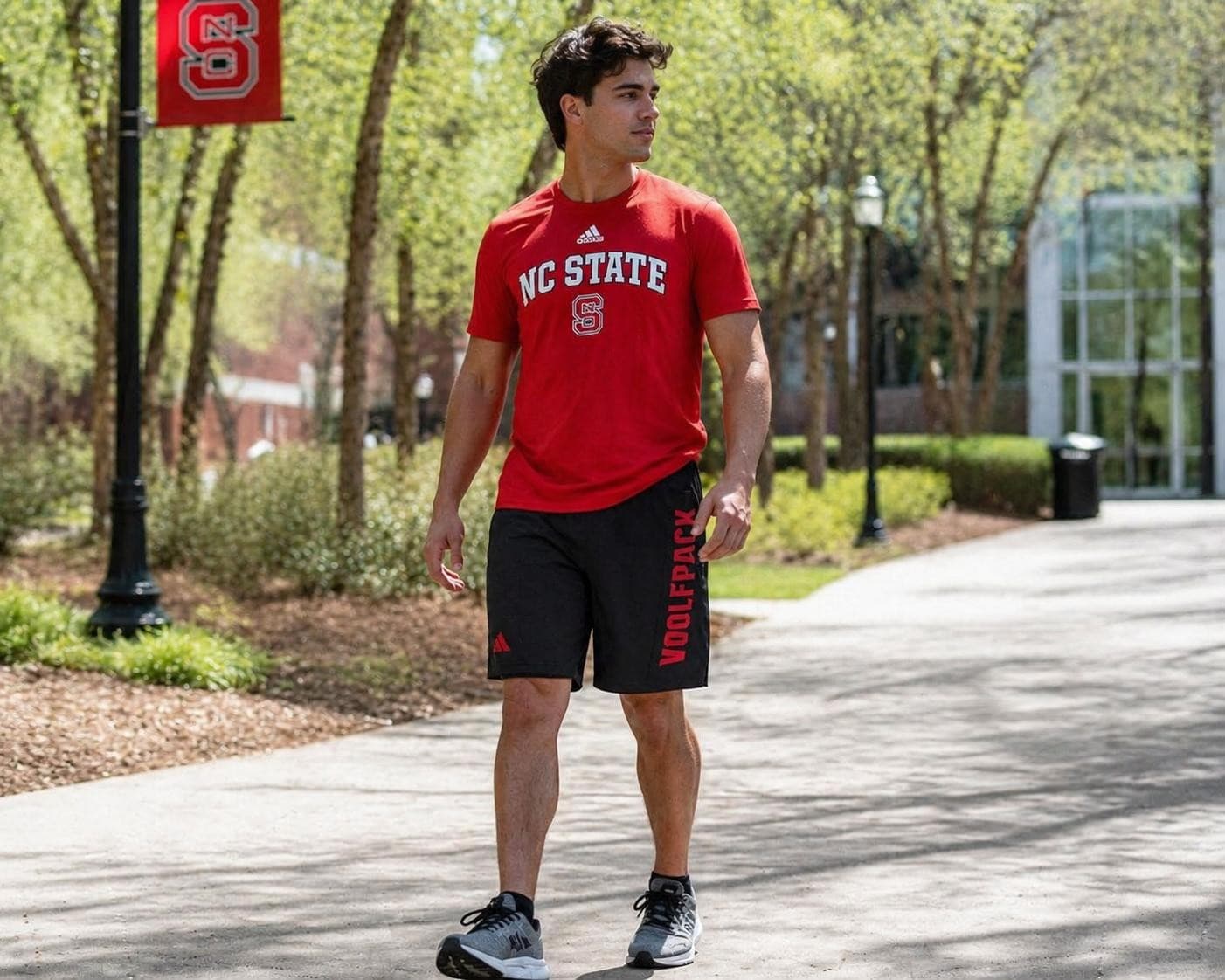 adidas Men's North Carolina State Wolfpack Aeroready Team Shorts 3XL $65 Value - Thumbnail 4