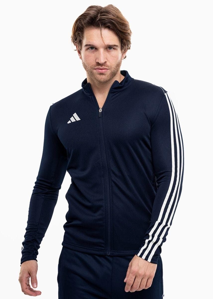 Adidas Men's Tiro Aeroready Full-Zip Training Jacket Navy Blue XX-Large Tall - Thumbnail 3