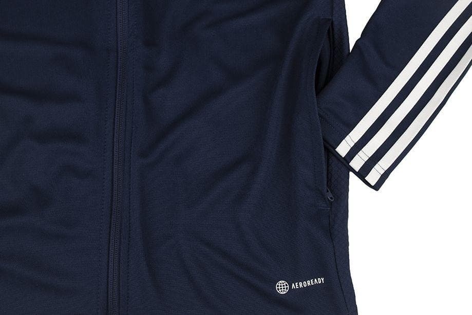 Adidas Men's Tiro Aeroready Full-Zip Training Jacket Navy Blue XX-Large Tall - Thumbnail 10