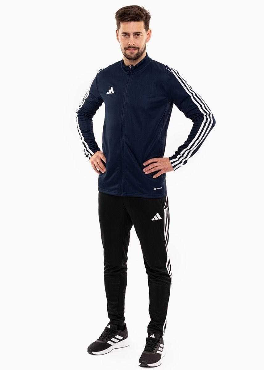 Adidas Men's Tiro Aeroready Full-Zip Training Jacket Navy Blue XX-Large Tall - Thumbnail 6