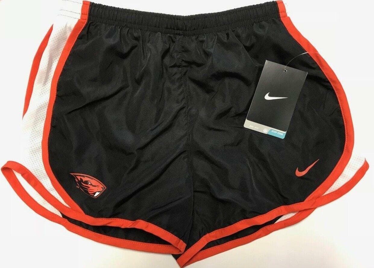 Nike Women's Oregon State Beavers Dri-Fit Tempo Shorts Black Large - Thumbnail 4