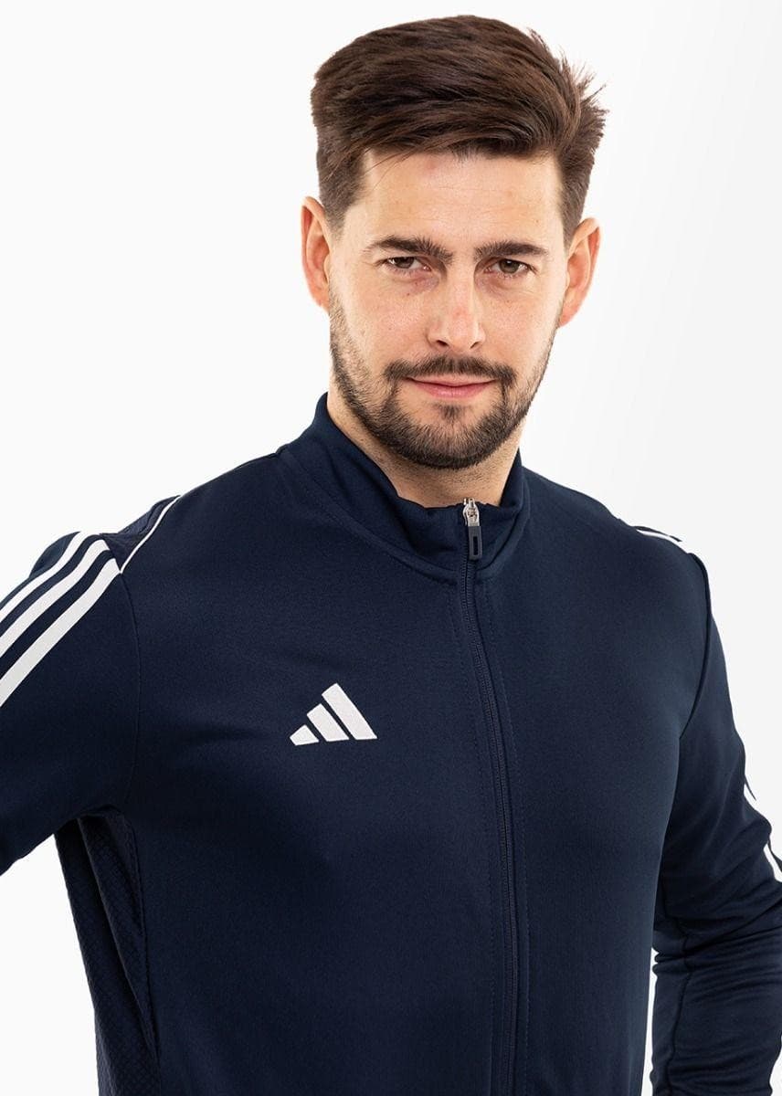 Adidas Men's Tiro Aeroready Full-Zip Training Jacket Navy Blue XX-Large Tall - Thumbnail 2