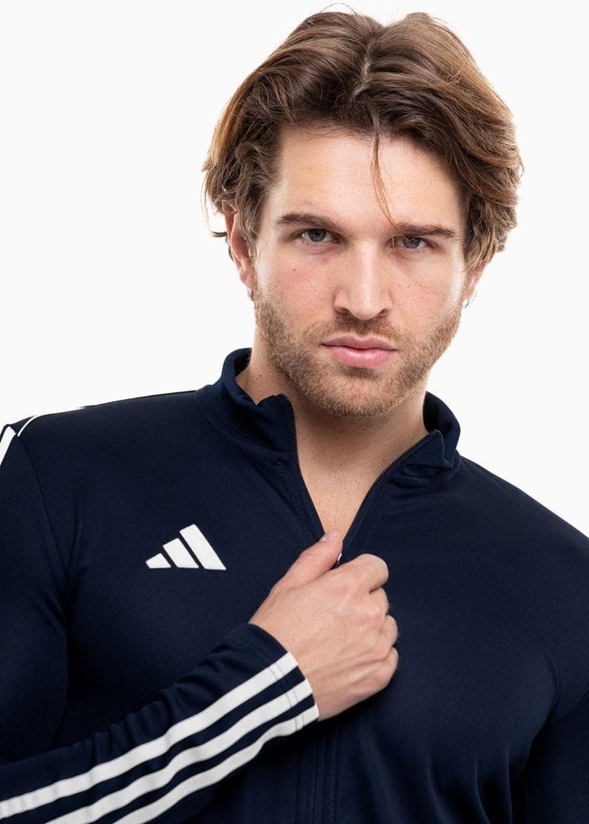 Adidas Men's Tiro Aeroready Full-Zip Training Jacket Navy Blue XX-Large Tall - Thumbnail 5