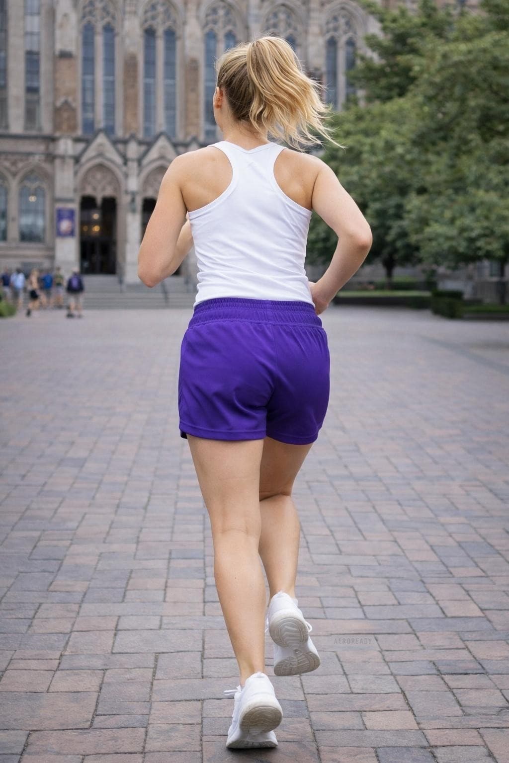 adidas Women's Washington Huskies Aeroready Designed For Training Shorts Large - Thumbnail 3