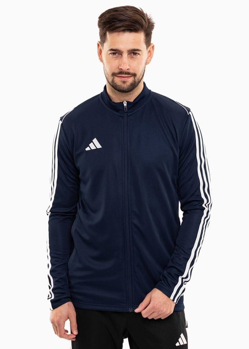 Adidas Men's Tiro Aeroready Full-Zip Training Jacket Navy Blue XX-Large Tall - Thumbnail 12