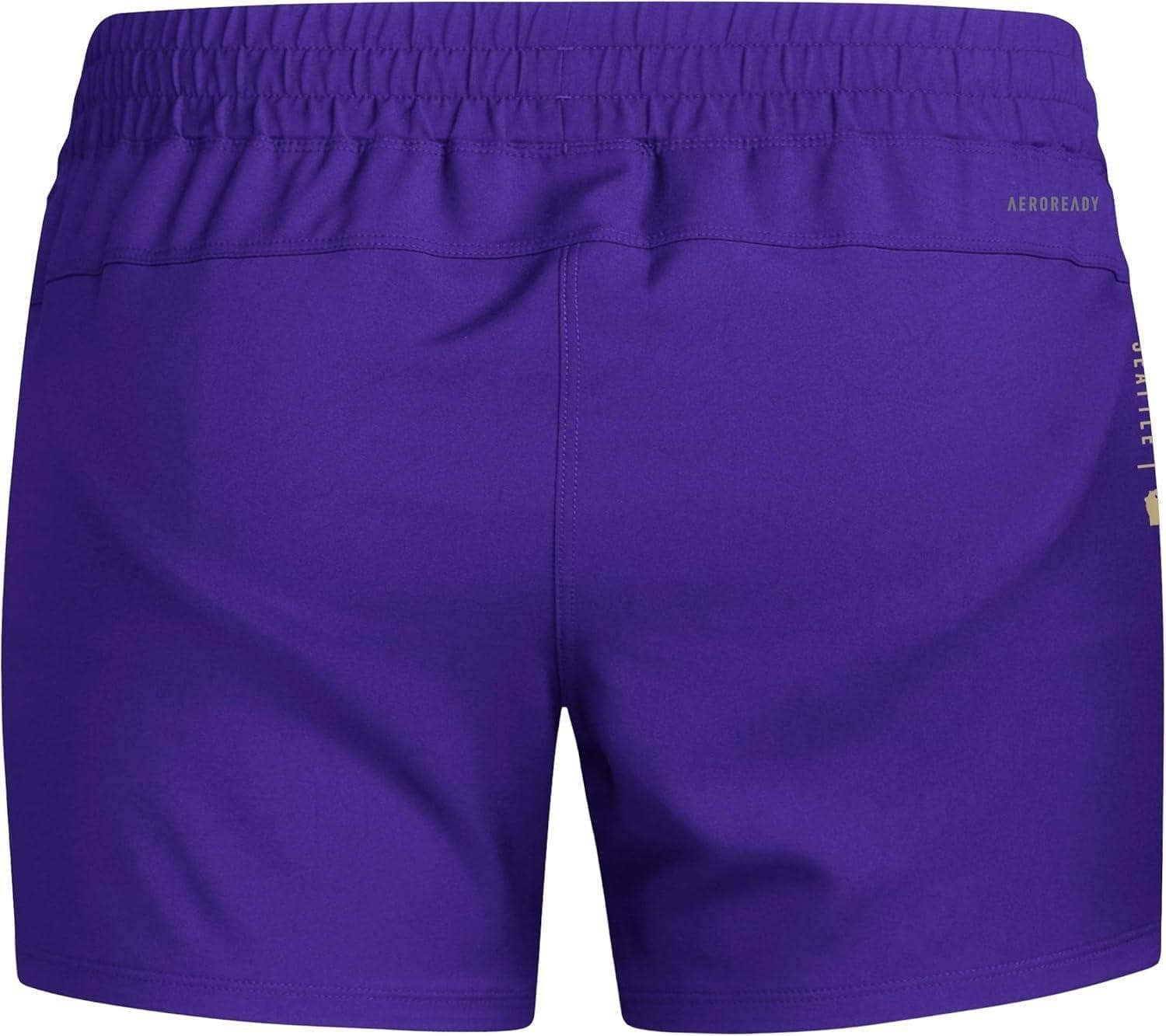 adidas Women's Washington Huskies Aeroready Designed For Training Shorts Large - Thumbnail 5
