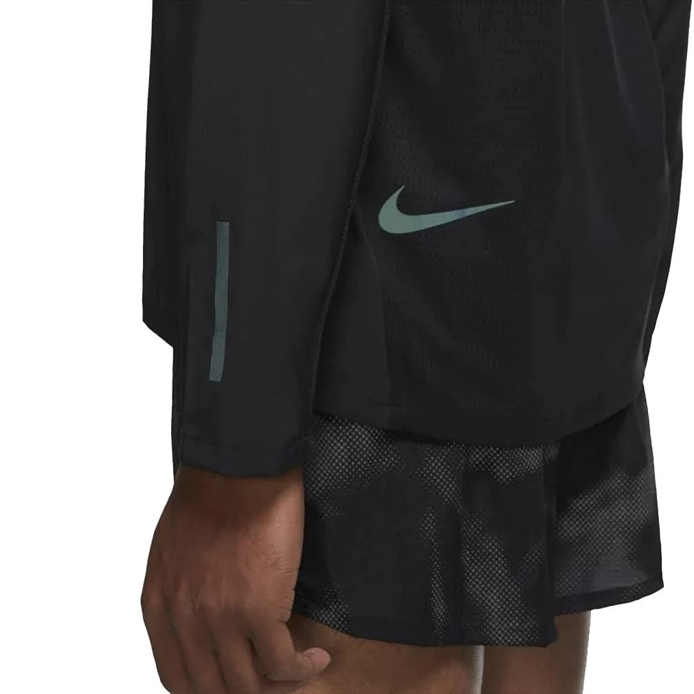 Nike Men's Tech Pack Dri-Fit Ultra Light Long Sleeve Running Top Black Large - Thumbnail 4