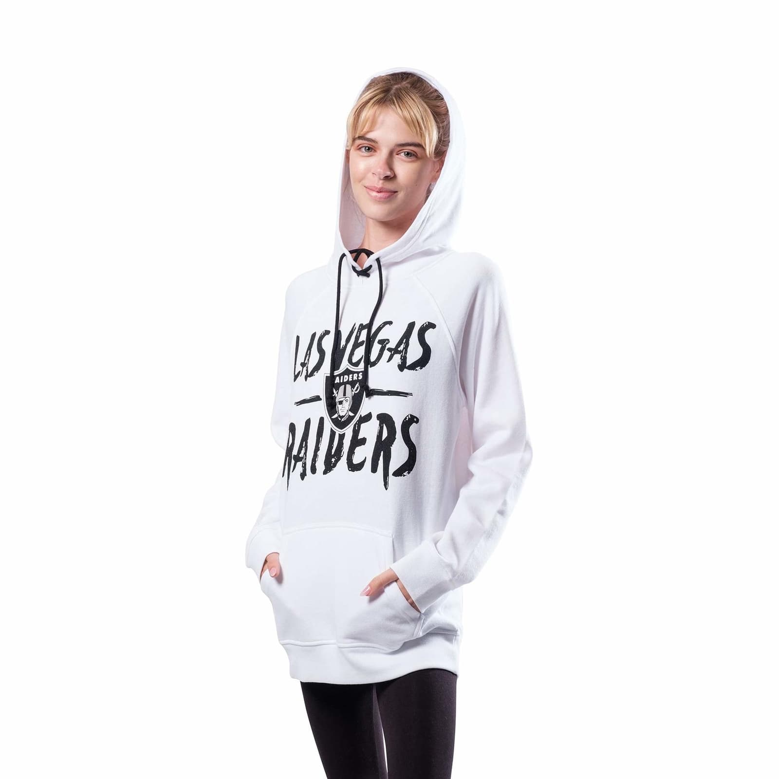 Ultra Game Women's Las Vegas Pullover Hoodie White Small $75 Value - Thumbnail 3
