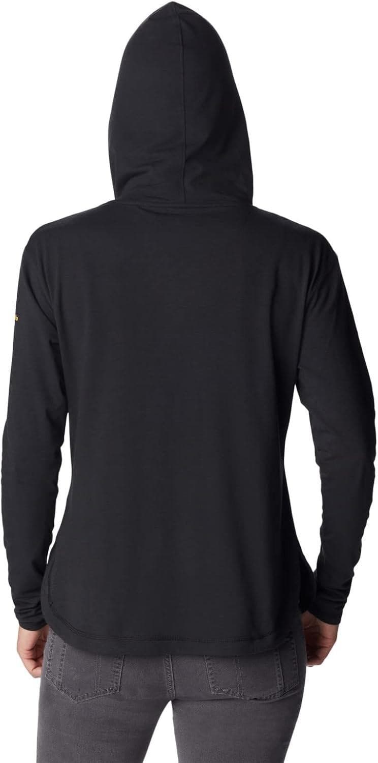Columbia Women's Iowa Hawkeyes Sun Trek Hoodie Black XX-Large - Thumbnail 3