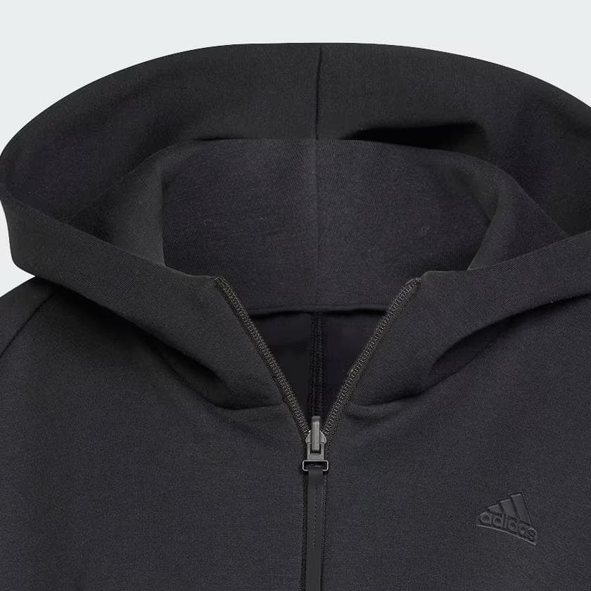 Adidas Women's Z.N.E Premium Fleece Full Zip Hoodie Black 3XLT - Thumbnail 8