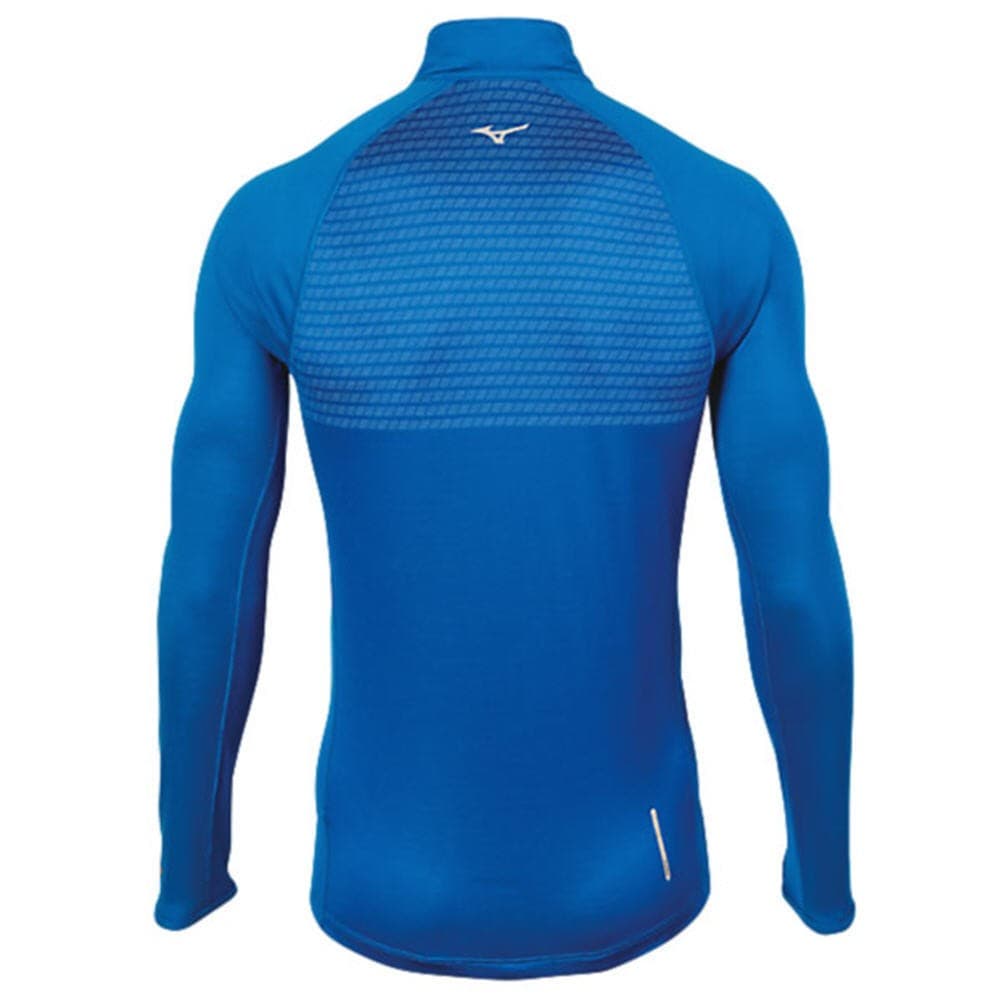 Mizuno Men’s Skydiver Double Knit Thermo Performance Running Jacket Blue 2XL - Thumbnail 2