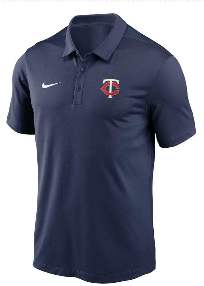 Nike Minnesota Twins Team Logo Franchise Performance Polo Blue X-Large - Thumbnail 2